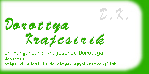dorottya krajcsirik business card